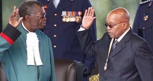 Jacob Zuma sworn in as S.African president